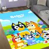 Bluey's Bus Adventure Themed Anti-Slip Rugs - Polyester Home Decor, Suitable for Bedrooms, Living Rooms, Doorways, Studios, and Decorations