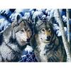 Полная круглая алмазная вышивка Снежный волк Брат Алмазная картина Вышивка крестом Стразы