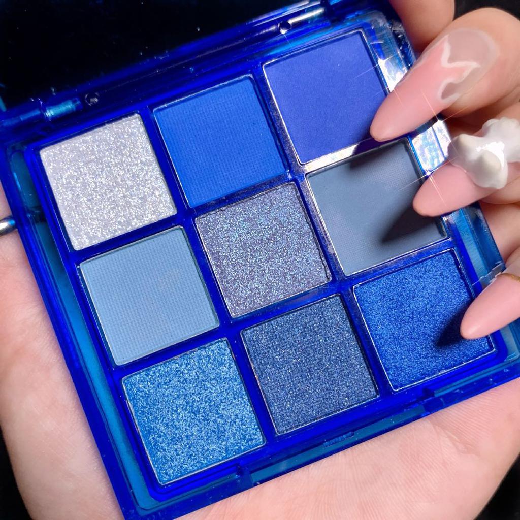 Blue 9-color Eye Shadow Is Sweat-proof Waterproof and Not Easy To Fade High-quality  Blue Makeup Cos Color Makeup