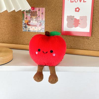 1 шт. Мультяшная фигурка Кукла Красное яблоко Фрукт Еда Игрушка Милый плюшевый кулон Набивная украшение для сумки Подарки на день рождения