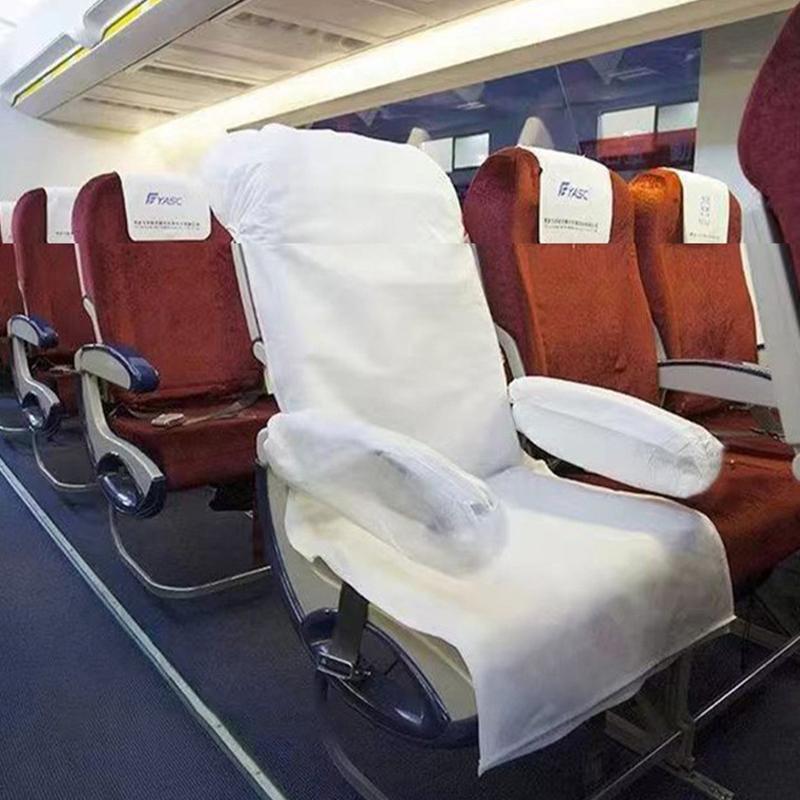 2 шт. одноразовый чехол для сиденья автомобиля, нетканый, антиконтактный, пылезащитный чехол для транзитного автобуса, самолета, общественного транспорта