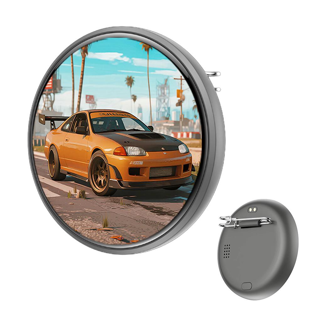 Electronic Display Badge Bar Bluetooth Smart Cyber Badge 1.85 Inch Hd Touch Screen Images Gifs Text Short Videos Display