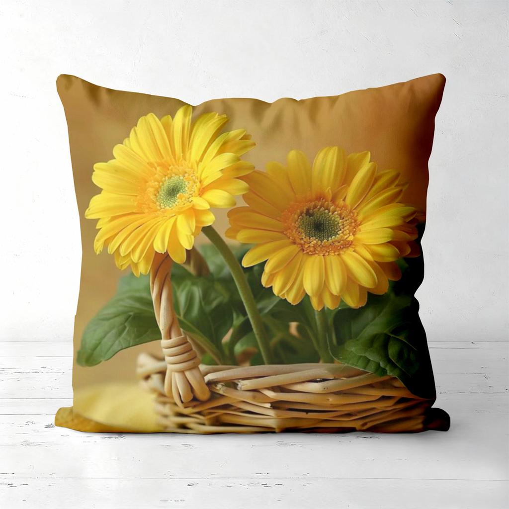 Floral Throw Pillow Covers Spring Garden Cushion Cases Polyester sofa cushion cov Headboard Pillow (Without Pillow Core