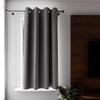 Insulating and 100% Blackout Eyelet Curtain 135x180 Cm ECLIPSE Gray, by Soleil D'ocre