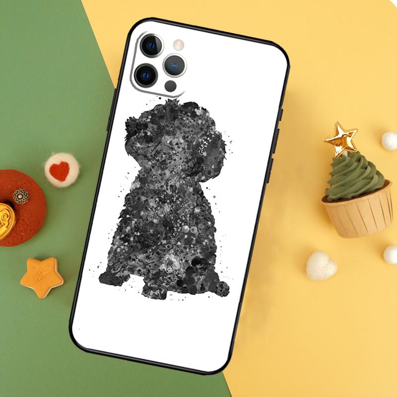 Милый Мультяшный Пудель Чехол для Телефона Для iPhone 17 16 14 13 12 11 15 Pro Max 12 13 Mini 16E 17 Air Ударопрочный Чехол