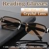 Classic High-quality Half-frame Reading Glasses Mens Vintage Natural Original Stone Presbyopia Eyeglasses  Diopter +1.0 To +4.0