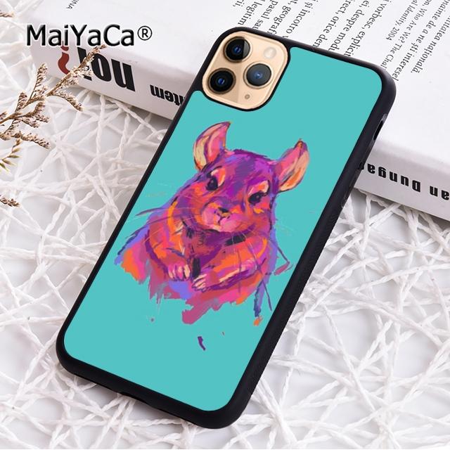 MaiYaCa Cute Cartoon Chinchilla Phone Case Cover For iPhone 17 Air 16 15 plus 11 12 13 14 pro max  coque