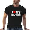 I Love My Girlfriend T-Shirt Basic Simple Casual Short Sleeve Tee