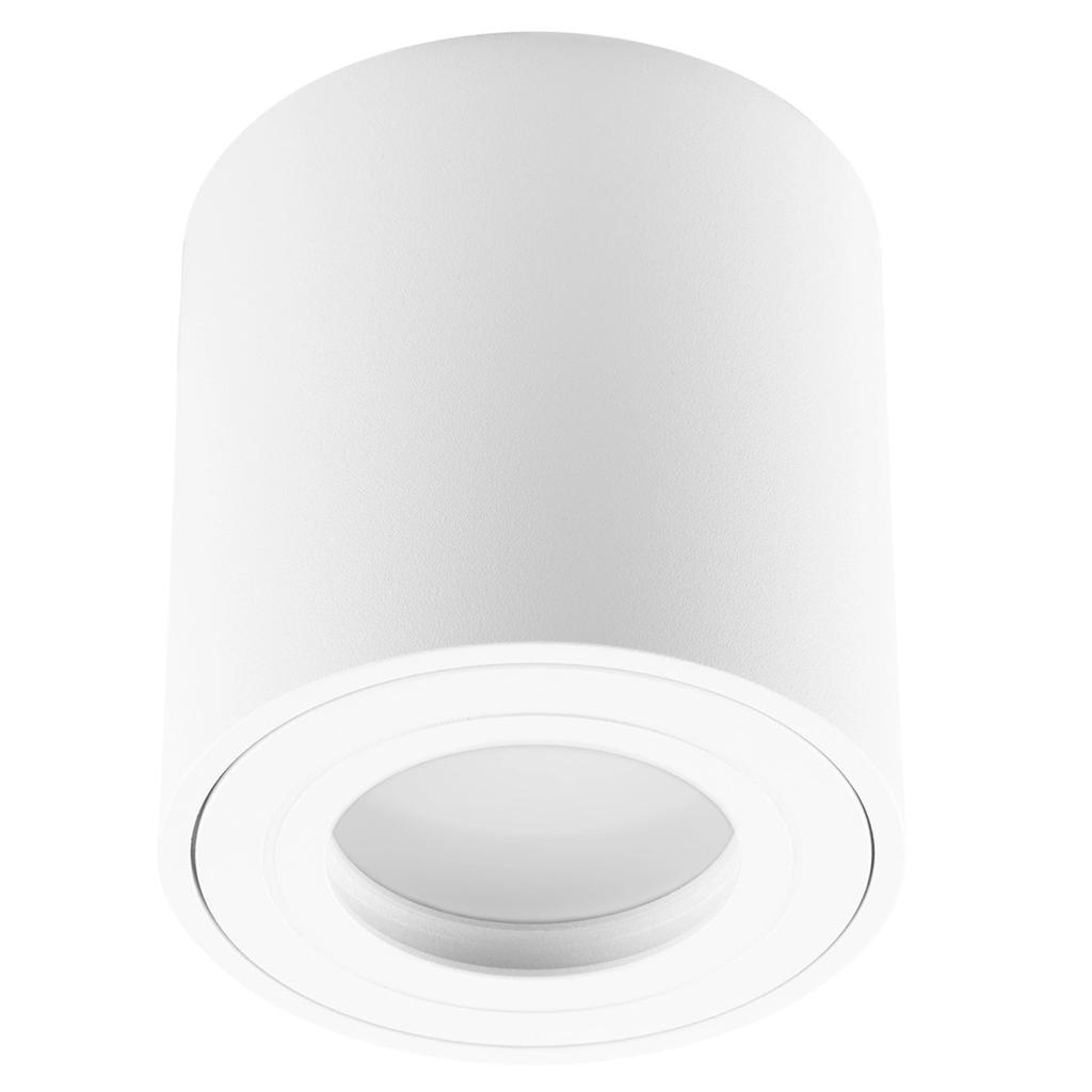 Surface-Mounted Halogen Fixed Luminaire Gu10 Round Ip44 Hermetic White 83Mm