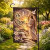 Religious Happy Easter Garden Ag Jesus He Is Risen Cross Yard Sign 12x18 28x40 UUI GGX