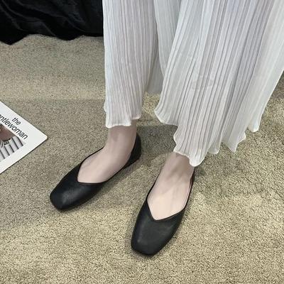 Модная женская обувь с квадратным носком, слипоны, красные, черные, женские балетки, не быстрая доставка, шикарные и элегантные, обувь люксового бренда, популярные, 39