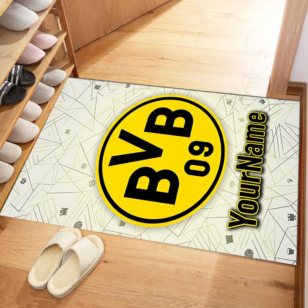 Borussia Dortmund Customize Text Floor Mat Perfect for Decorate room Study room Living Rooms Playrooms Anti-slip Rug Office home decor Spiritual Gift