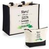 Coffret - PLANETEE - Duo Cabas Jute Et Trousse "Merci Sista Inoubliable" - Jute/Coton - 33x42 Cm - Impression DTF HD