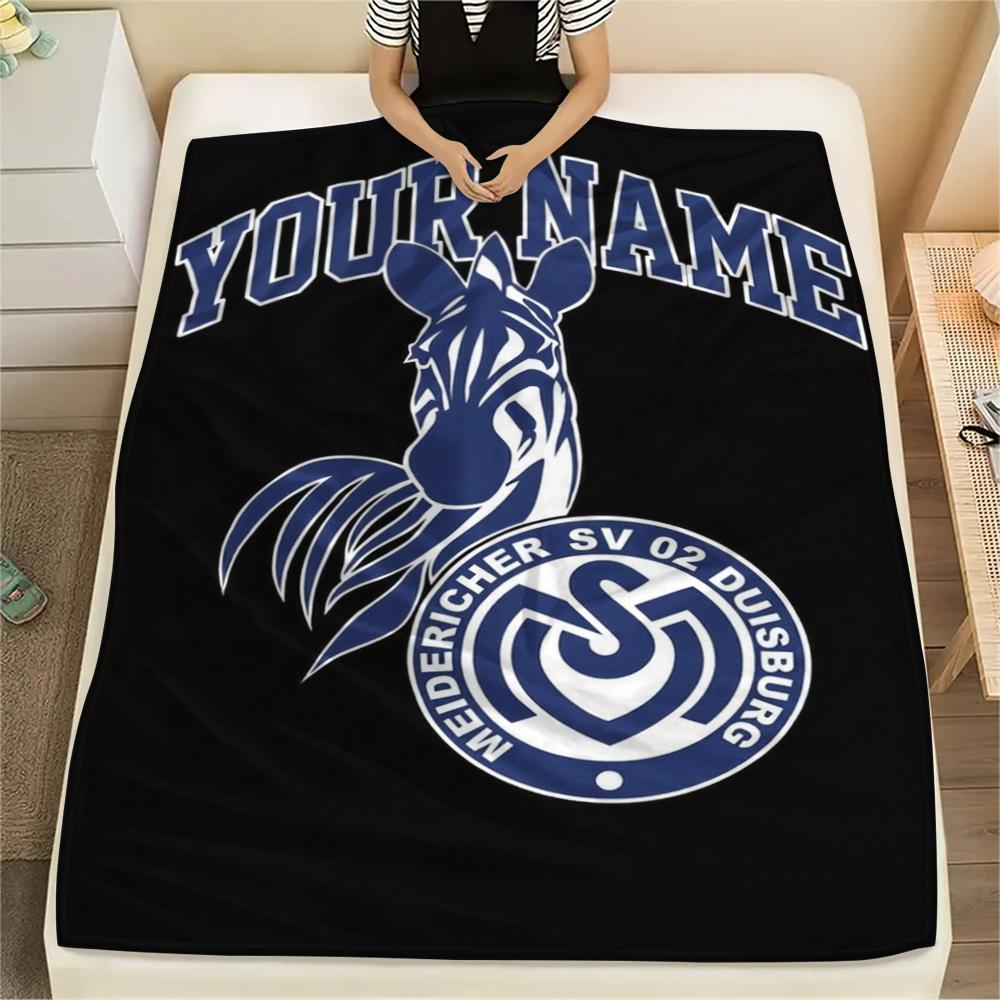 1PC Custom Name MSV Duisburg Patterned Flannel Blanket Suitable For All Seasons for Home Decor Warmth and Comfort Gifts Holiday Present_lx