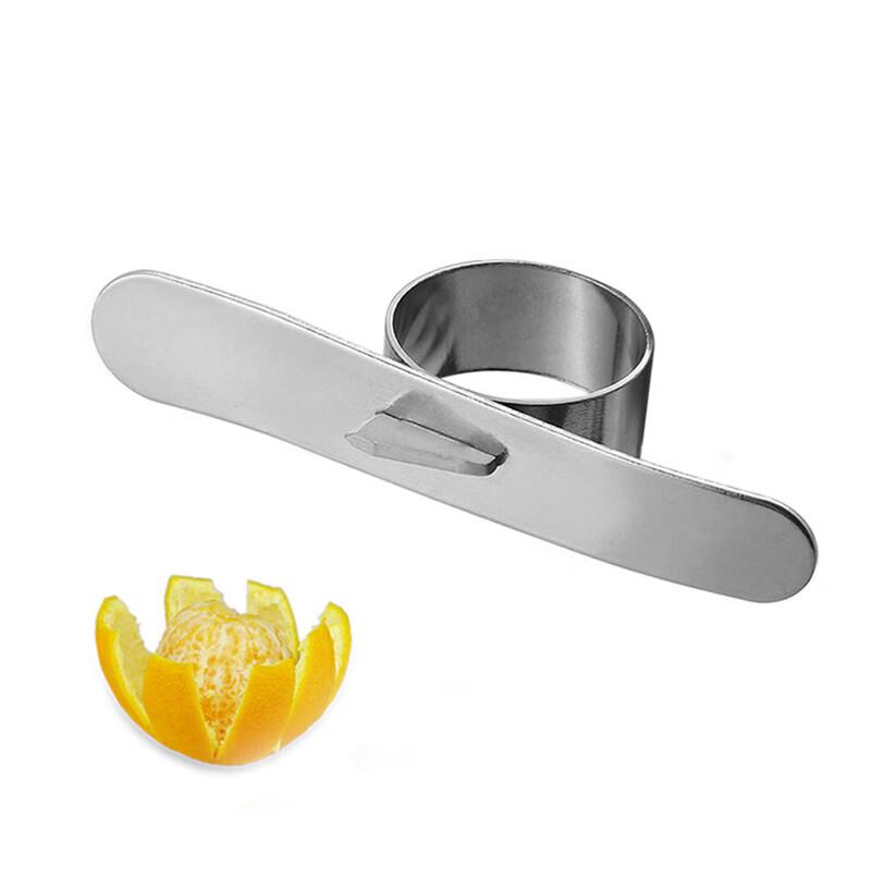 Stainless Steel Finger Ring Orange Peeler - 10 Pack