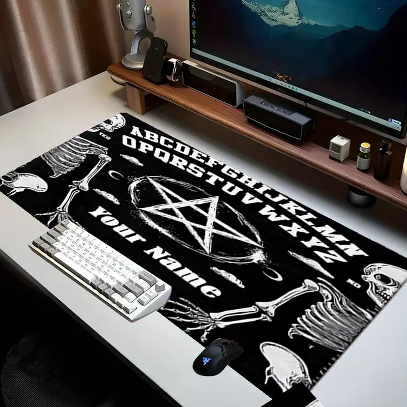 1PC Custom Name Skeletal Ouija Board Mouse pad, keyboard and mouse desk pad, for computer notebook Birthday Gift For Any Room Or Office