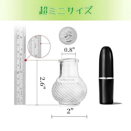 Mini vase set 10 stylish flower transparent glass carving single stems simple container hydroponics ikebana artificial flowers Nordic style relief