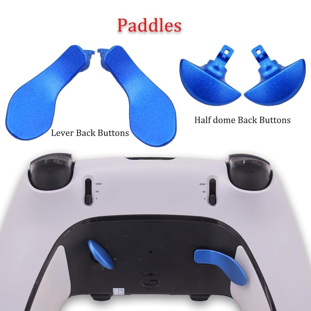 4 Pcs Back Paddles Replacement Rear Paddles for PS5 Dual Sense Edge Controller Rear Parts,Interchangeable Metal Rear for PS5 Dual Sense Controller