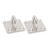 2Pcs Boat Square Pad Eye Stainless Steel Firm Durable Marine SS Pad Hardware for Yacht 70 X 70mm 2.8 X 2.8in