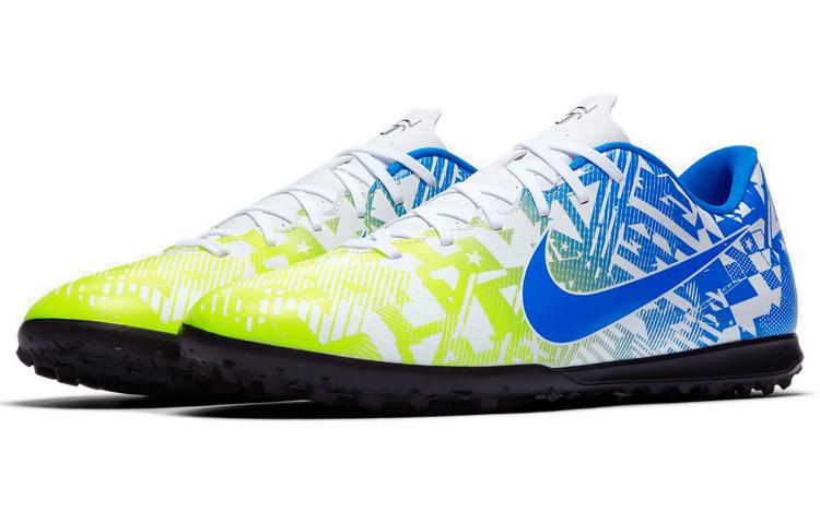 Nike Vapor 13 Club Njr Tf Искусственное покрытие Белый/Вольт/Черный/Гонщик Синий Желтый AT8000-104