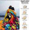 1pc Parrot Flowers Lightweight Flannel Blanket, Comfortable and Warm Blanket, for Office and Camping Sofa Bed, Livingroom055