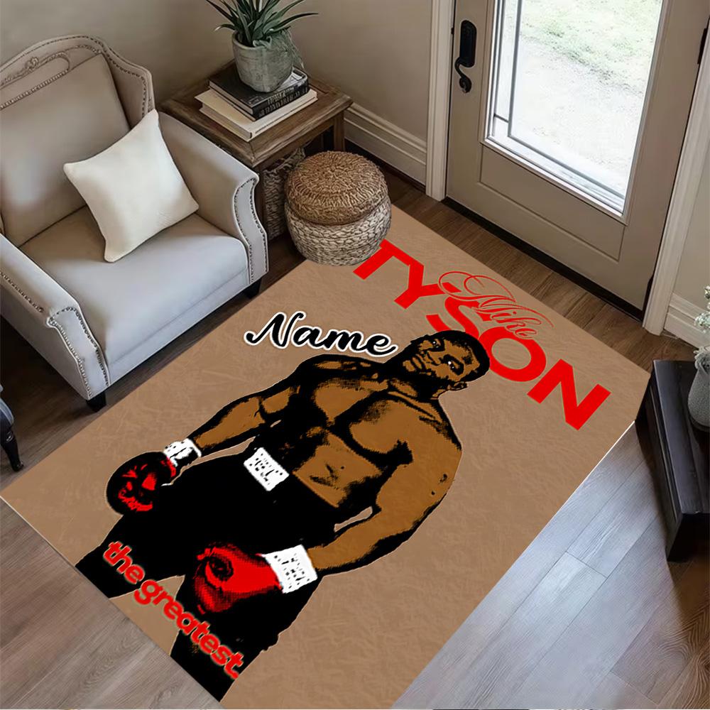 Mike Tyson: Greatest Customized Name Carpet Suitable for Bedrooms Hallway Outdoor Playrooms Anti-slip Rug Office home decor Spiritual Gift