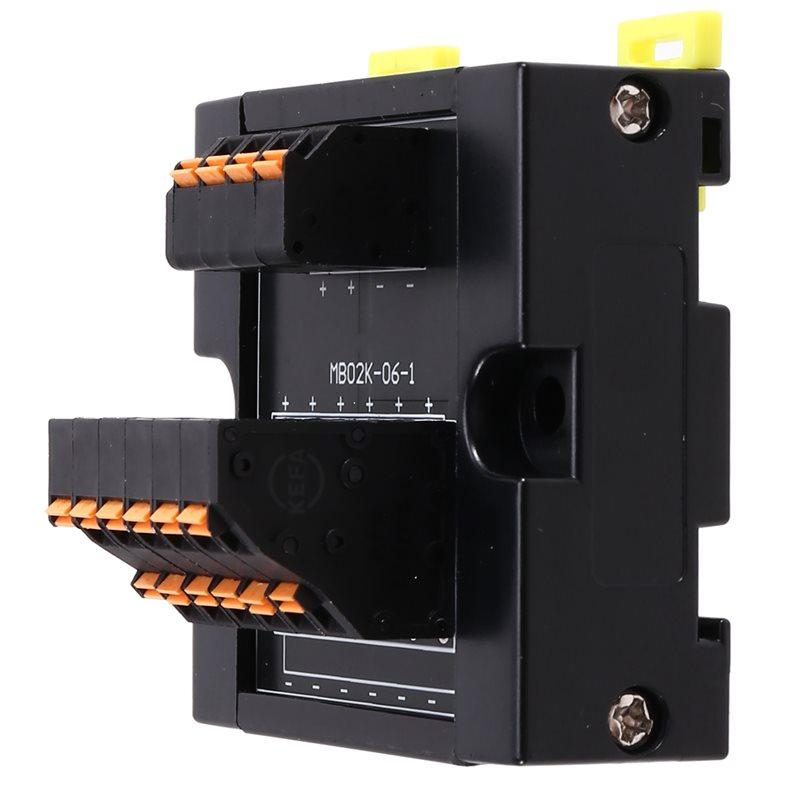 ABBY-Terminal Block Module 1 In 6 Out Spring-Loaded Push-In Rail-Mounted Wiring Box Tool