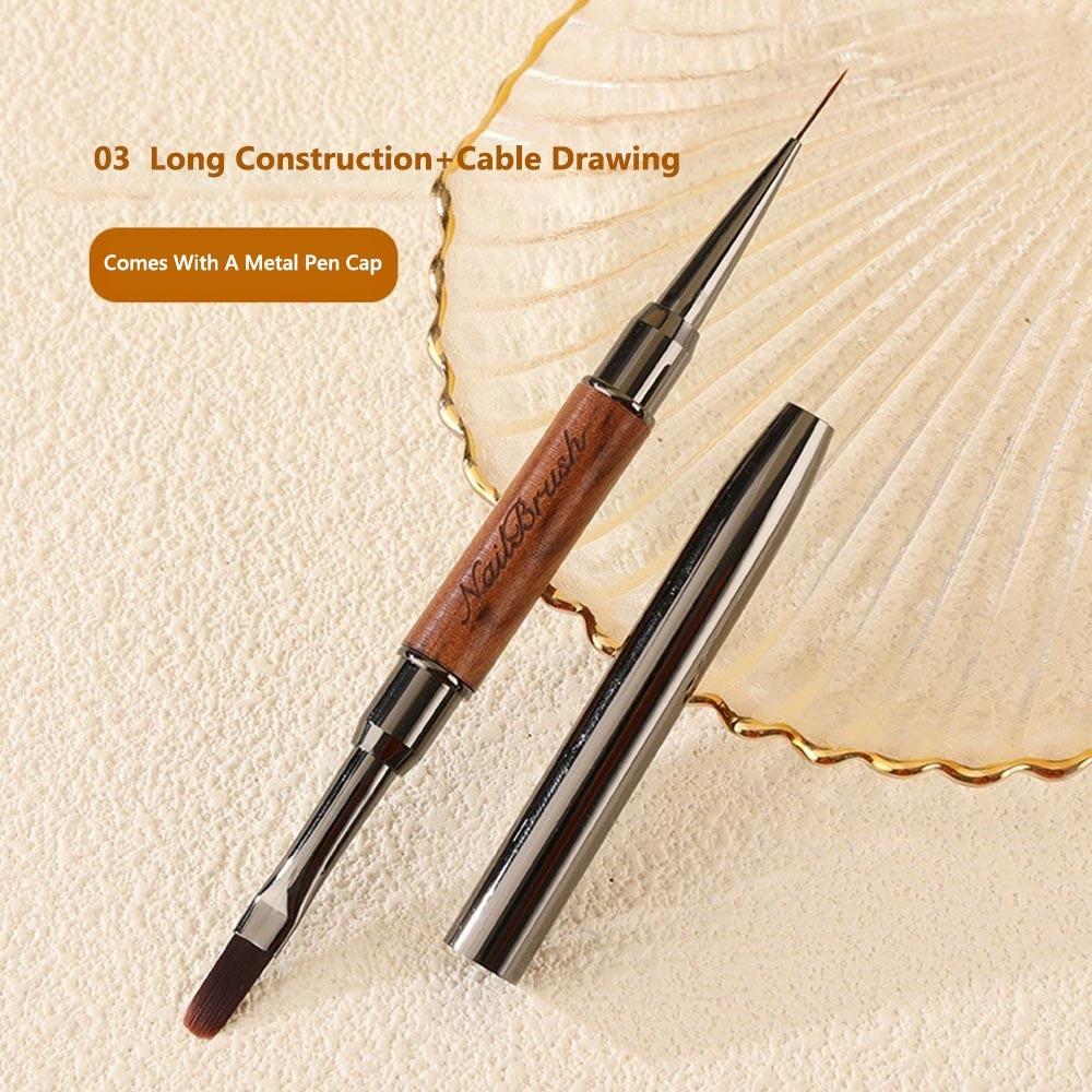 Professional Nail Liner Brush Dual-ended Nail Art Phototherapy Pen Nail Art Brush  Nail Painting