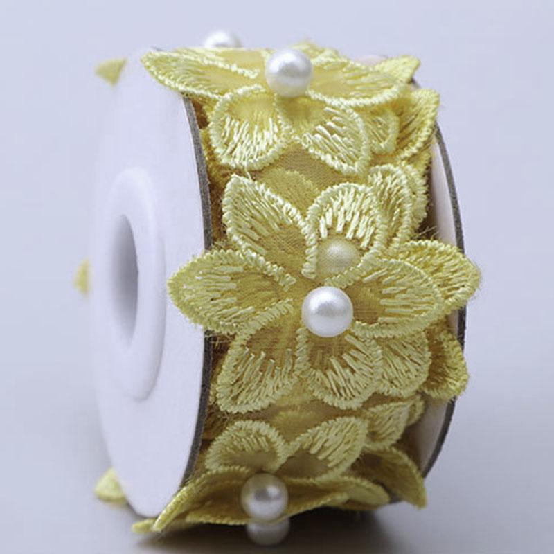 1 рулон свадебного платья с цветочной кружевной вышивкой и жемчугом, шитье одежды своими руками