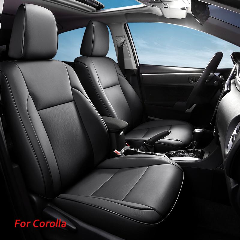 Премиальные Специальные Чехлы на Сиденья Автомобиля Для Toyota Corolla 2014-2018 Внутренние Защитные Аксессуары Водонепроницаемая Искусственная Кожа Полные Комплекты