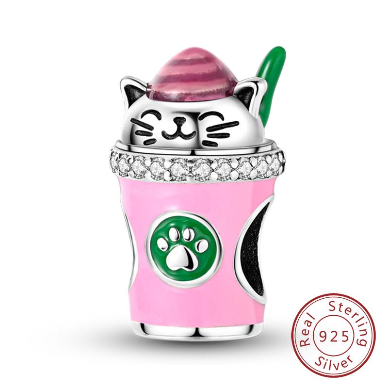 Шарм Медный Розовый Подвеска Шарм Подходит для Оригинального Шарм-Браслета Ожерелья Бусины DIY Ювелирные Аксессуары