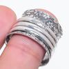 Natural Meditation Spinner 925 Sterling Silver Jewelry Ring Size 8.5 U9h11