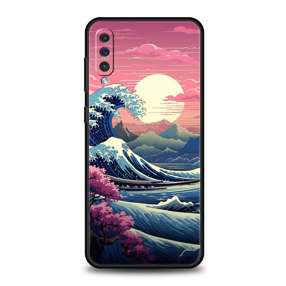 Модный Чехол для Телефона 'Большая Синяя Волна' Для Samsung A56 A36 A26 A54 A52 A24 A14 A50 A72 A70 A06 A12 A22 A34 A42 A32 A04s A16 5G