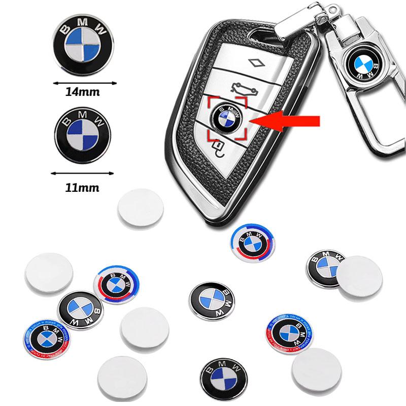 10Pcs 14mm 11mm Logo Stickers BMW Emblem Key Shell Pasters For BMW X1 X2 X3 X5 X4 X6 X7 G30 G20 G32 G11 G12 F40 F30 F20 F10 F34 BM5