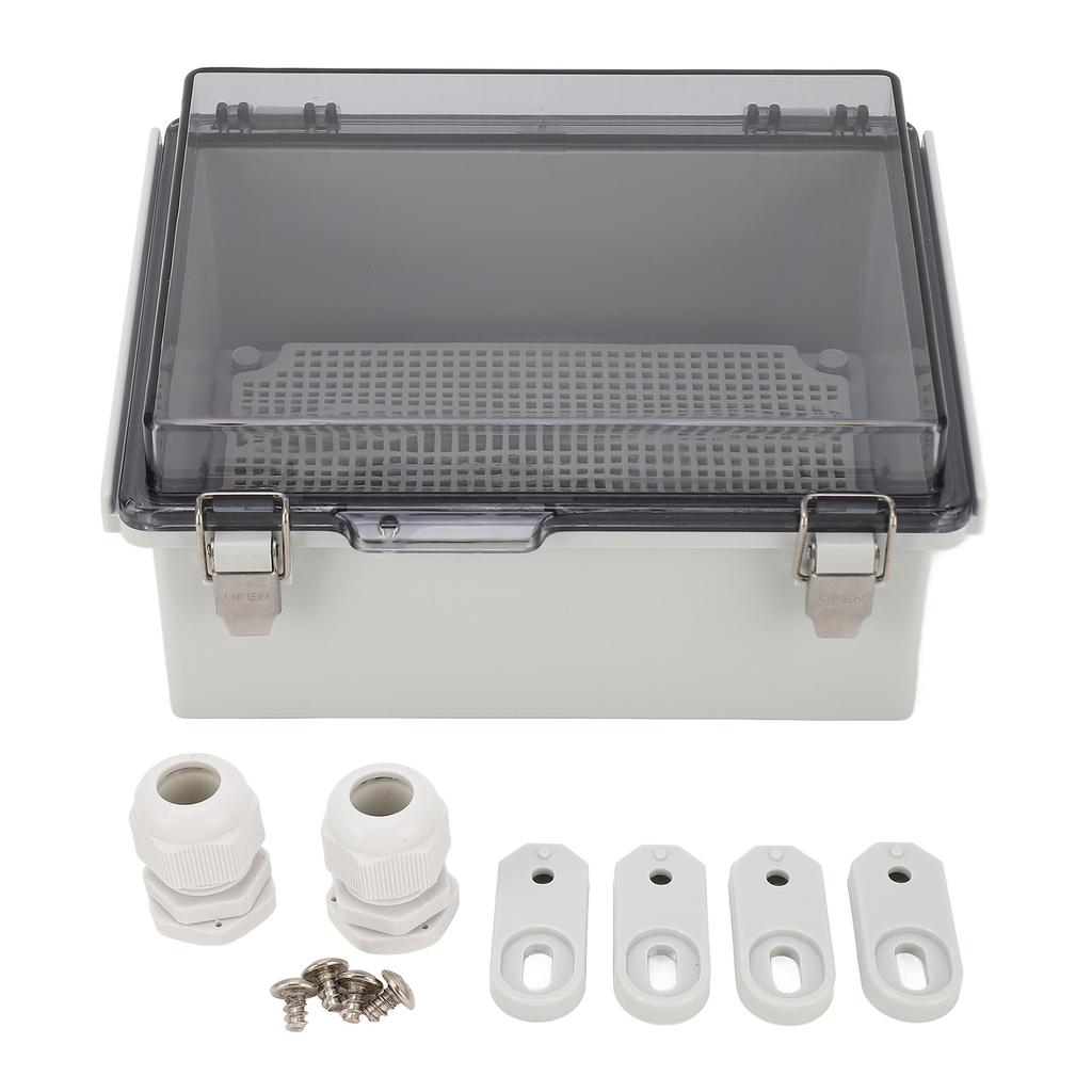 Junction Box ABS Plastic Waterproof Dustproof Hinged Shell Outdoor Universal Project Enclosure with