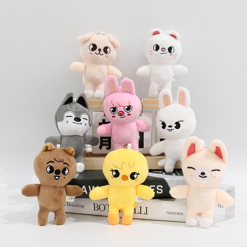 Cute Plush Doll Keychain Hawaiian Swim Ring Style Bag Charm Idol Same Style Pendant Accessory