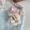 2 шт. Мультяшный плюшевый кулон-брелок в виде щенка, мягкая игрушка, кукла, брелок для ключей, милый кулон для рюкзака, держатель для ключей от машины, украшение, подарок