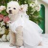 White Dog Dress Bridesmaid Wedding Costume Puppy Princess Dresses for Small Dogs Luxury Dog Clothes Pomeranian Chihuahua