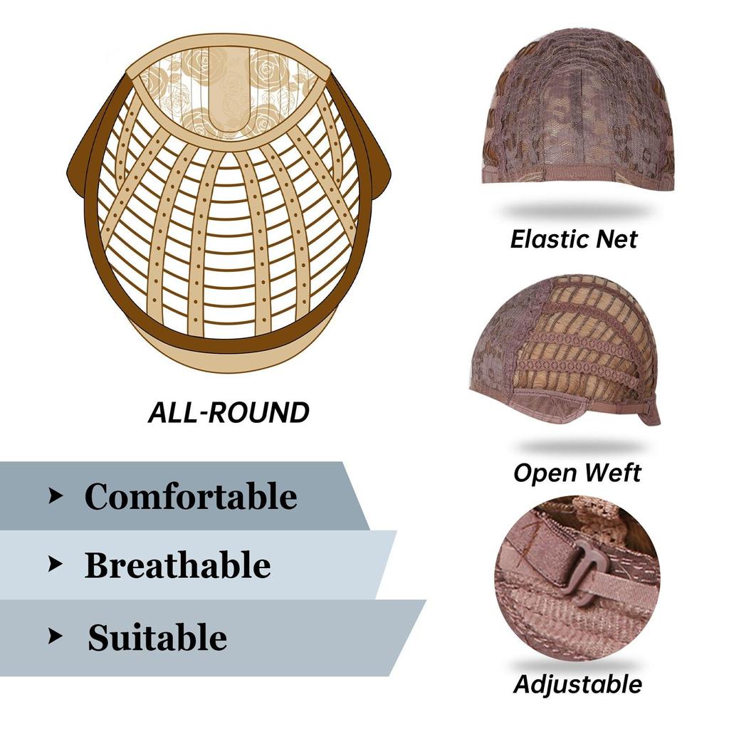 EASIHAIR Medium Length Red Ombre Synthetic Natural Wigs Middle Part for Women Daily Cosplay Use Heat Resistant Fiber Hair Wigs