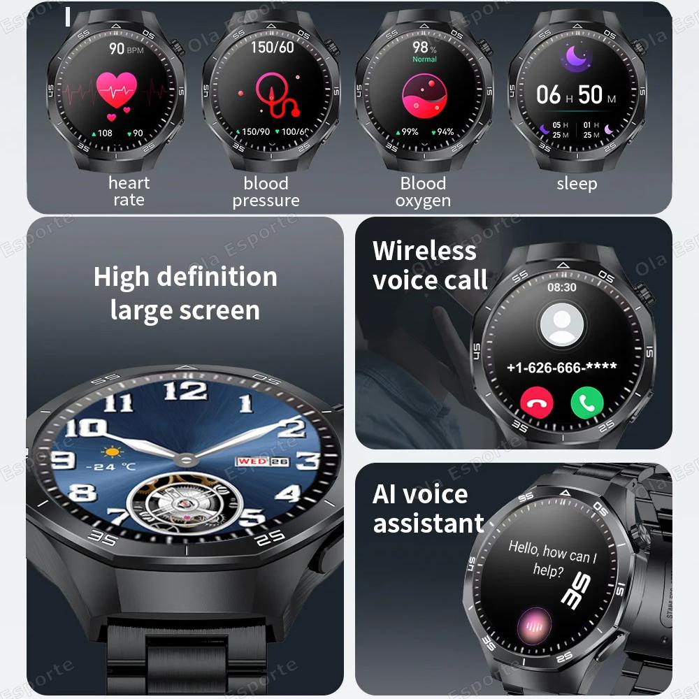 Новые умные часы Watch 5 с GPS-трекером для мужчин, 360*360, Bluetooth-звонки, водонепроницаемые, ЭКГ, монитор здоровья, спортивные умные часы для мужчин