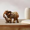 Elephant Family Statues Standing Figurines Multifunctional Tabletop Decoration Fengshui Ornament for Office Desktop Cute