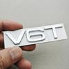 3D Metal Car Sticker Fender Side Badge Logo V6T V8T Rear Trunk Emblem Decals For Audi S4 S5 S7 A6 SQ7 SQ5 Q8 S8 Auto Accessories