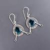 Ювелирные изделия с апатитом, серьги, ювелирные изделия из стерлингового серебра 925 пробы, красивые духовные серьги для свадебного подарка