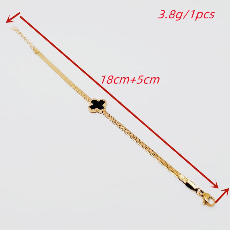 Lucky Four-Leaf Clover Bracelet - Stylish European & American Fashion Accessory for Women