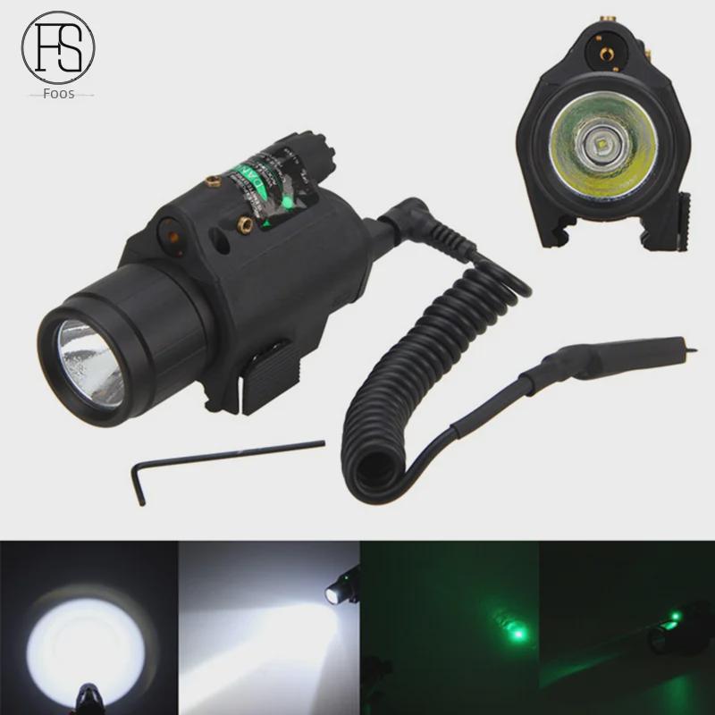 Светодиодный тактический фонарь M6: Многофункциональный мощный фонарь с лазером и 20-миллиметровой рейкой