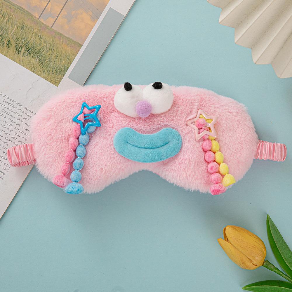 Cartoon Funny Party Plush Sleeping Mask Kids Gift Cute Blindfolds Travel Sleep Eye Band Shade Rest Eyepatch