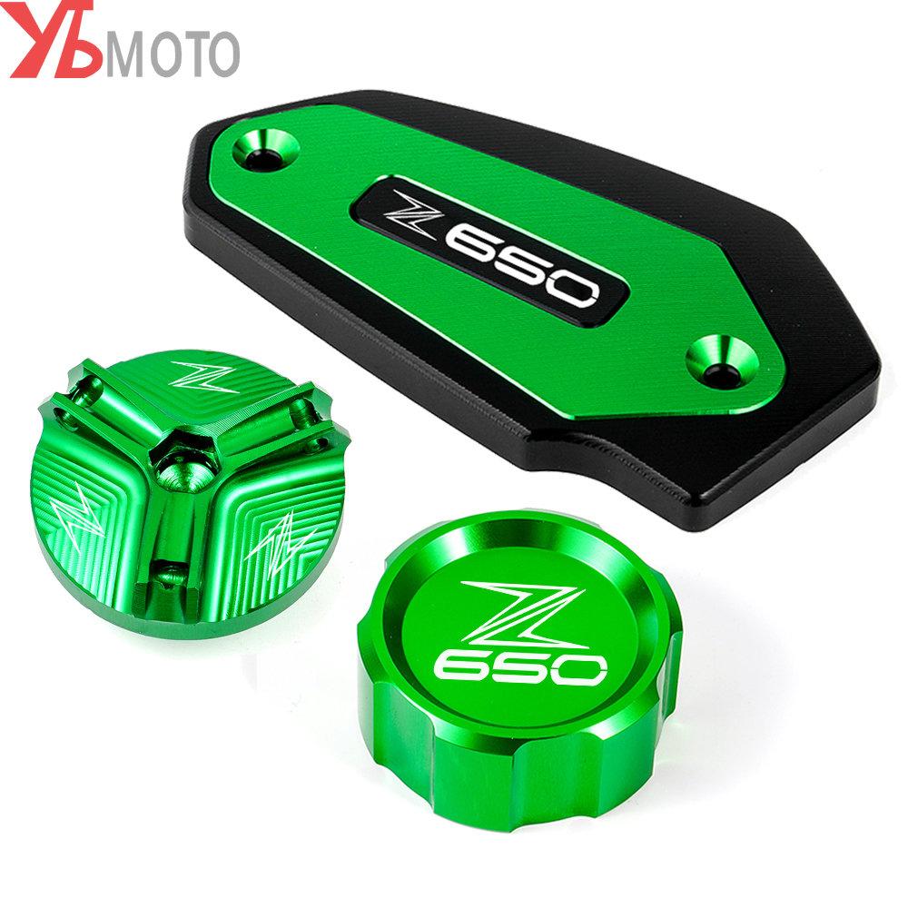 Для Kawasaki Z650 Z 650 2017-2022 аксессуары для мотоцикла, передняя и задняя крышка тормозной жидкости, крышка заливной горловины моторного масла, защитная крышка