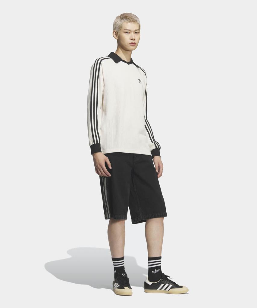 ADIDAS Waffle Long Sleeve Polo Tee - Wonder White / Kq6867