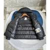 Mens Womens Hooded Down Jacket Warm Winter Coat With Shoulder Tabs 86-90% White Duck 300g Fill Windproof Nylon Shell
