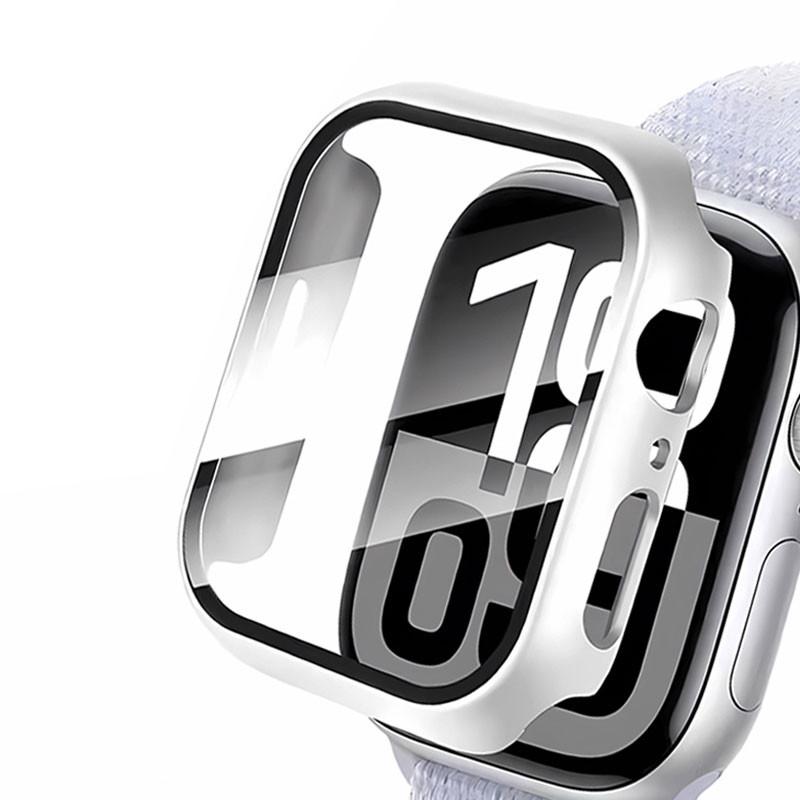 Стекло + чехол для Apple Watch, переход на Ultra iWatch Series 4, 5, 6, 7, 8, 9, 45 мм, 41 мм, 44 мм, 40 мм, защитная крышка для экрана, обновление до Ultra
